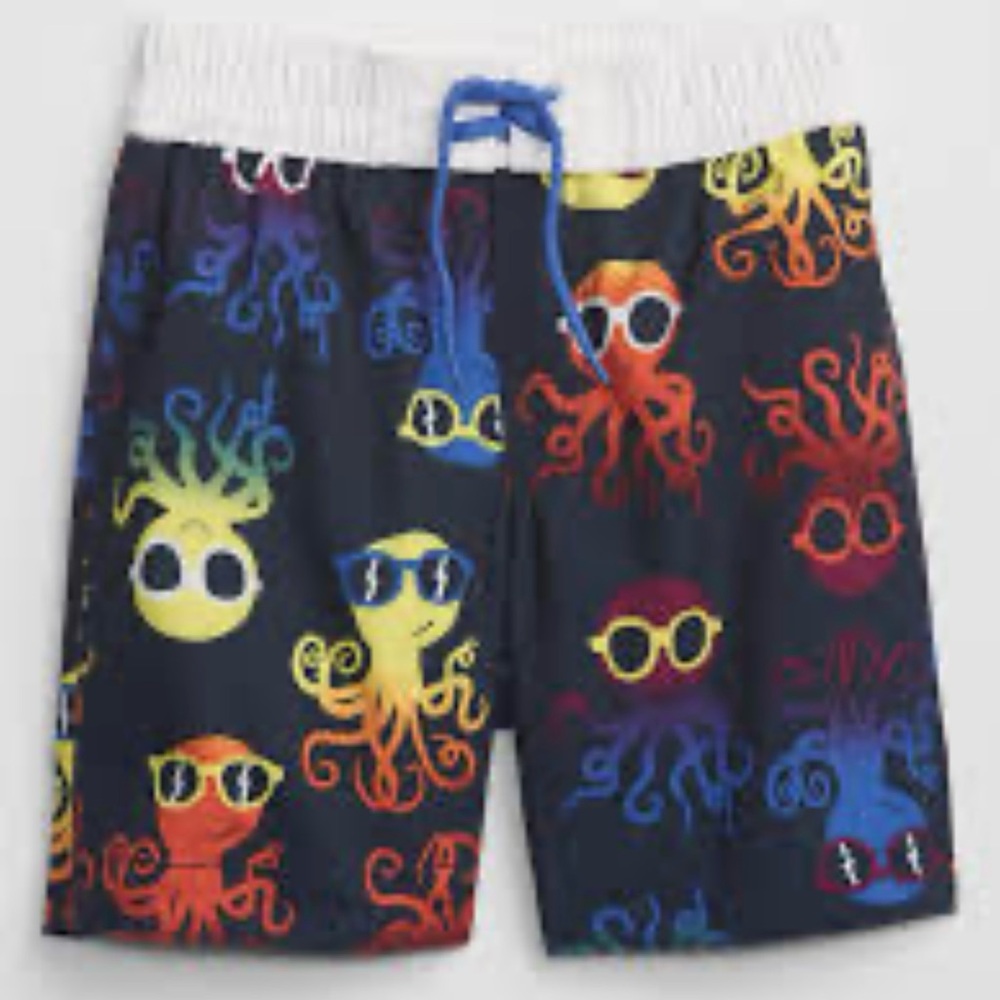 Baby Gap Print Swim Trunks Octopus 🐙